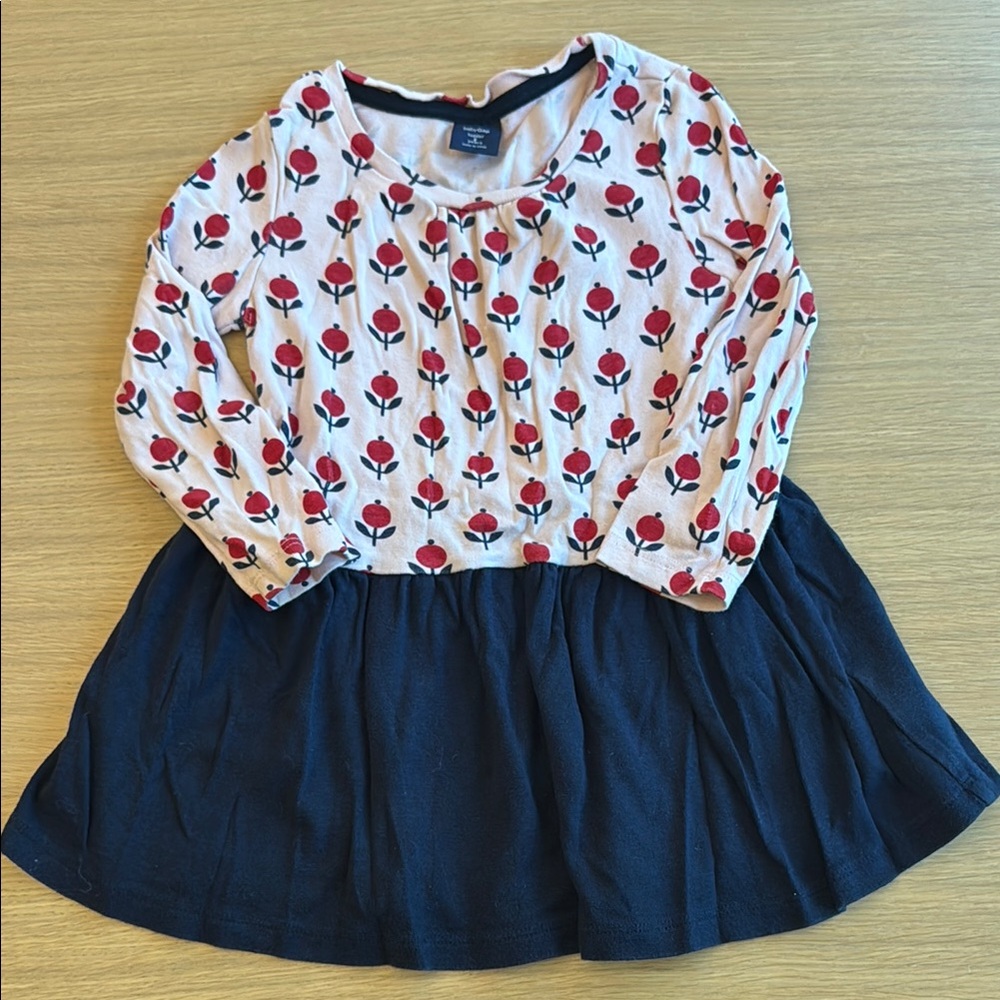 Gap Baby Floral Dress with Navy Skirt - Size 2